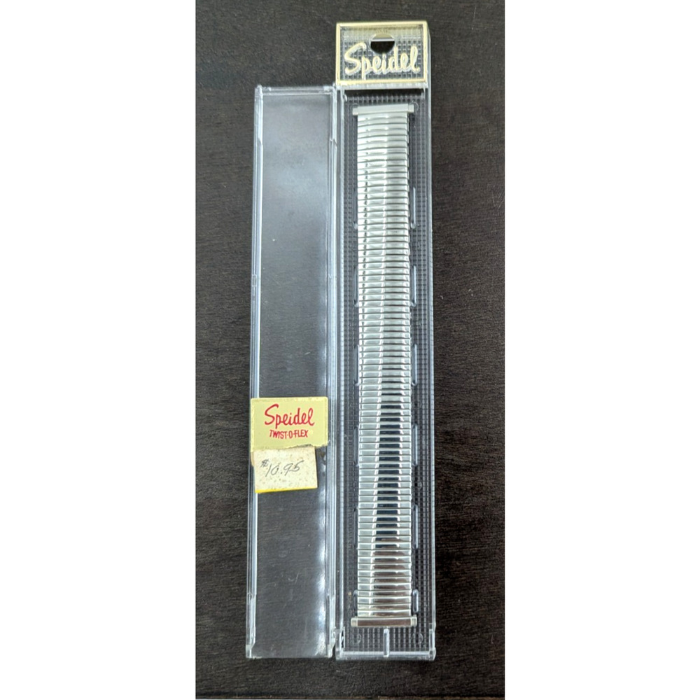 Speidel Silver Twist O Flex Stainless Steel Mens Watch Band